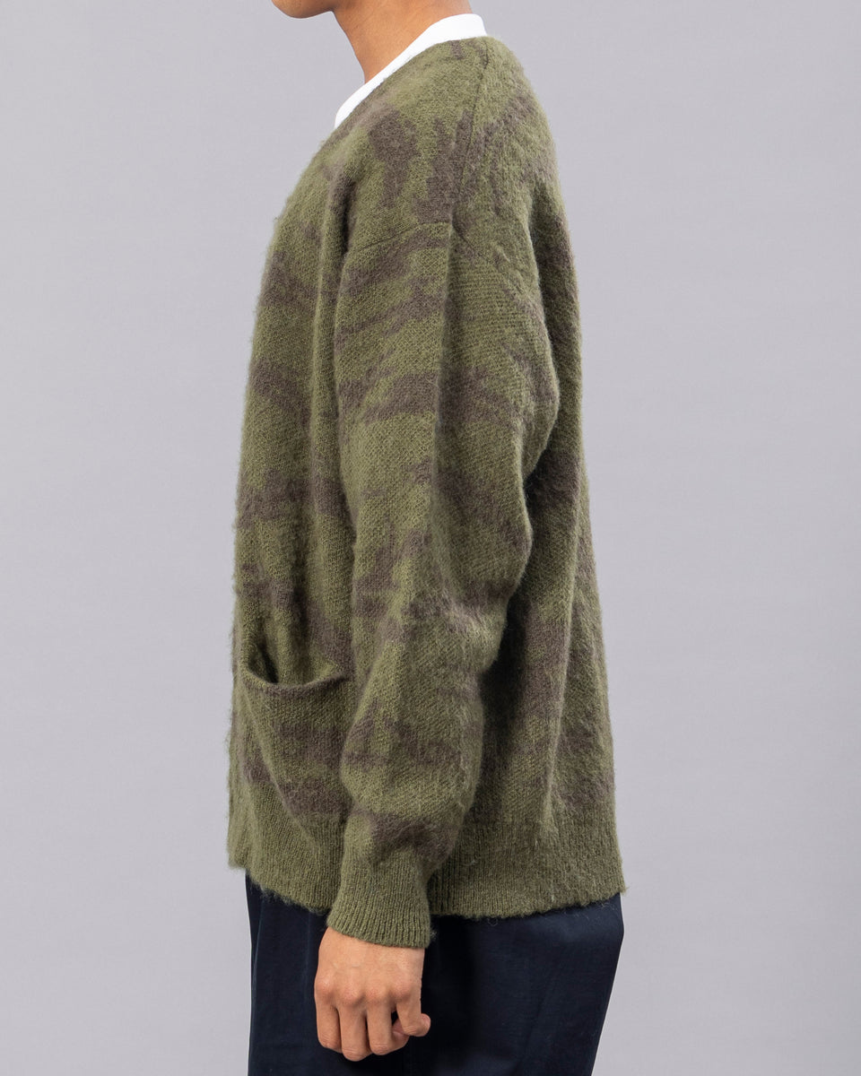 anyten Mohair Cardigan Military Green M