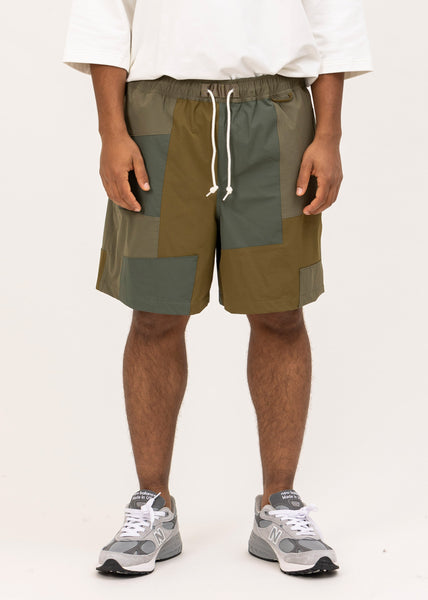 2WAY STRETCH PATCHWORK BAGGY SHORTS – UNFRM OUTDOOR STANDARD