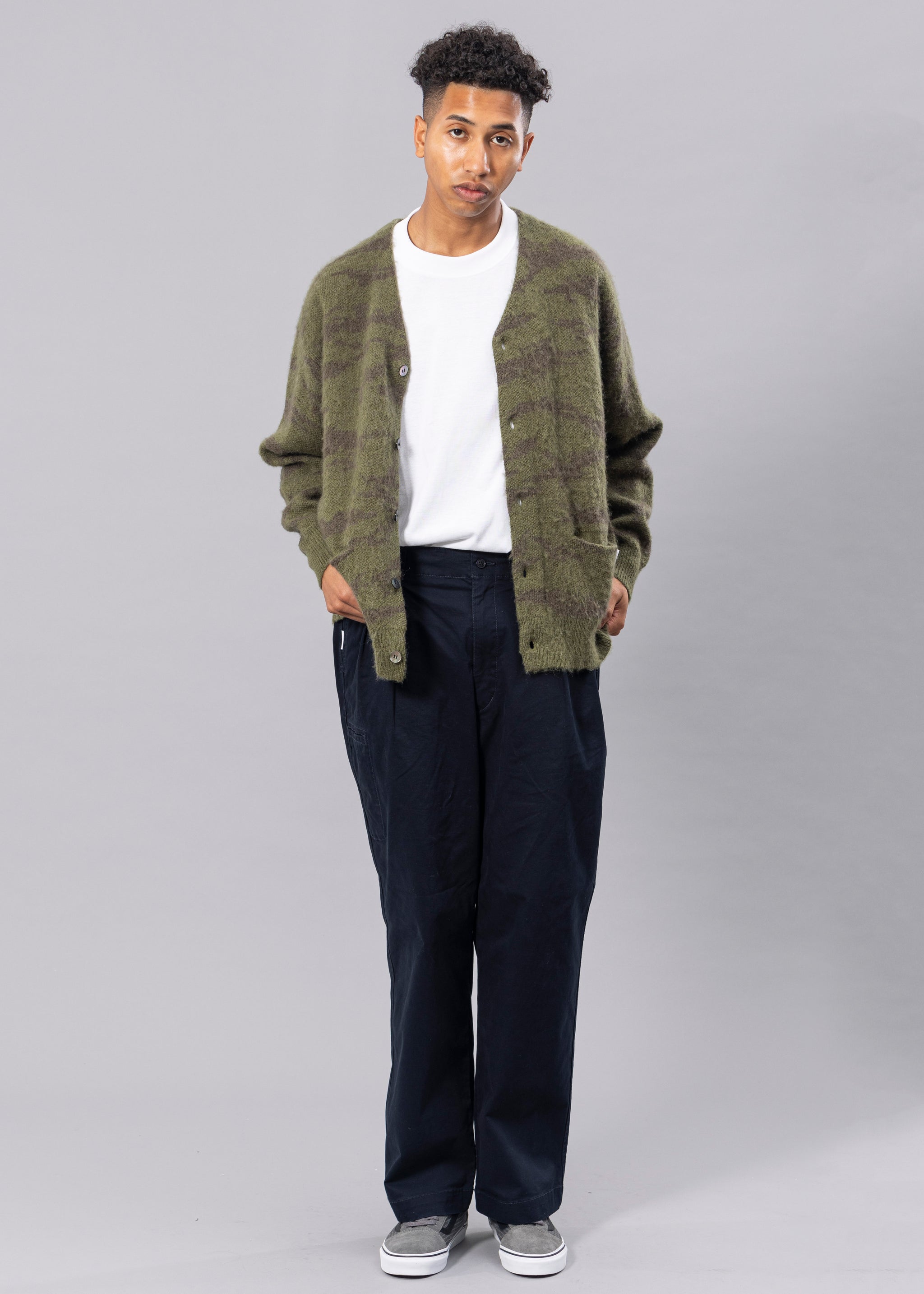 MOHAIR KNIT CAMO CARDIGAN – UNFRM®️ OUTDOOR STANDARD