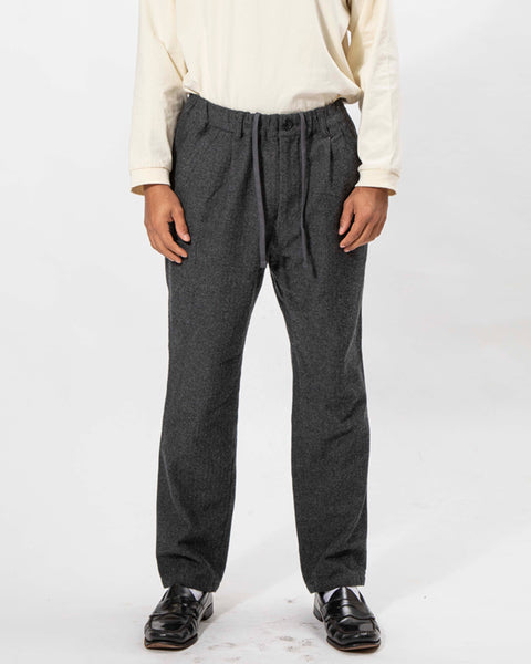 C/WOOL HERRINBGONE TWEED ONETUCK EASY PANTS – UNFRM®️ OUTDOOR