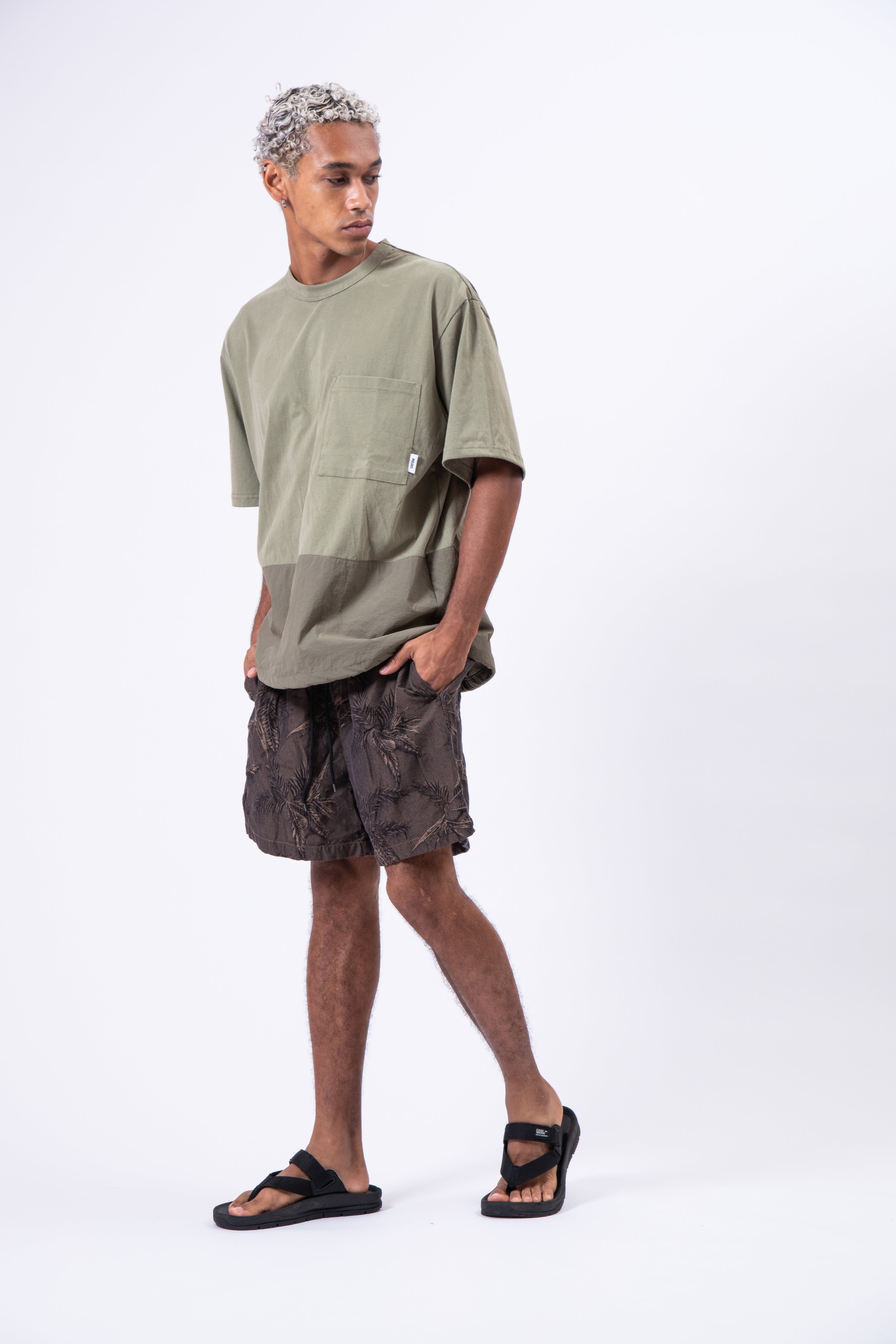 COTTON RAYON EASY BAGGY SHORTS