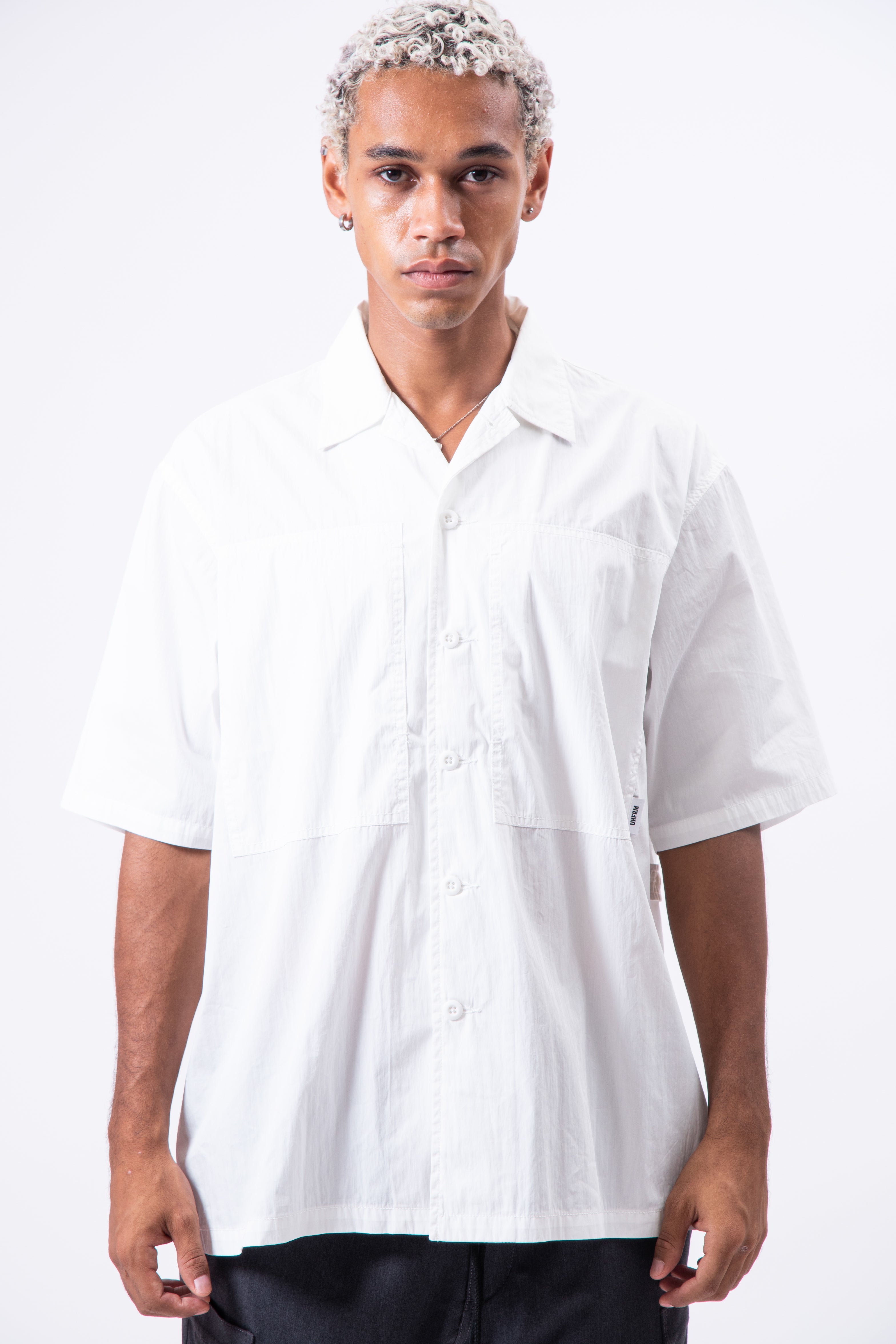 COTTON NYLON TYPEWRITER 5/10 OPEN COLLAR SHIRT(開襟シャツ) – UNFRM