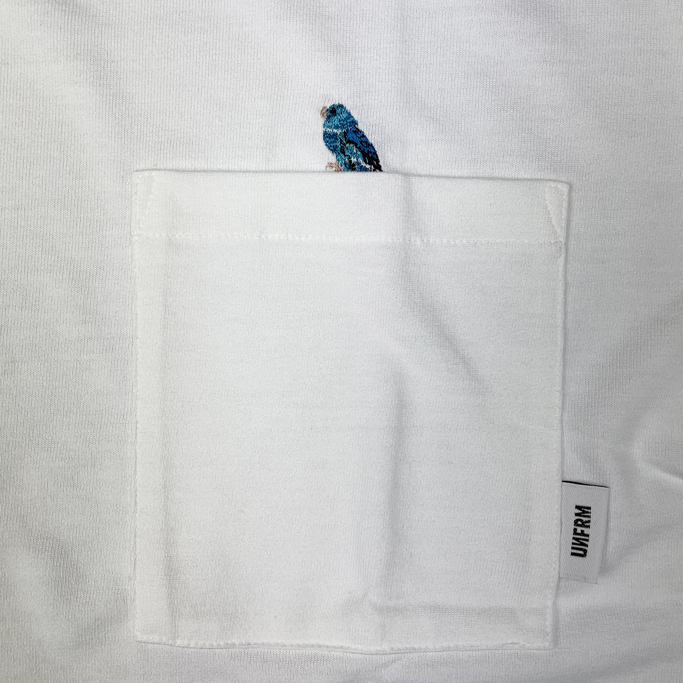 HEAVY WEIGHT  EMBROIDERED BIRD DRY POCKET T-SHIRT